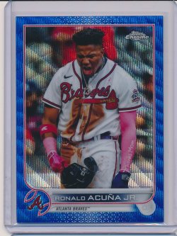    Ronald Acuna 2022 Topps Chrome Blue Wave Refractor /75