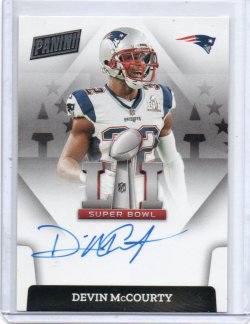 2023 Panini Super Bowl Signatures Autographs Devin McCourty LI Paper