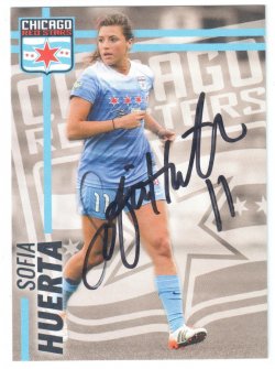 2016  Chicago Red Stars Team Set Sofia Huerta IP Auto