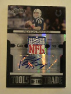 2011 Panini Absolute Tools Of The Trade Peyton Manning Auto Shield