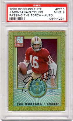 2000 Donruss Elite Joe Montana Steve Young