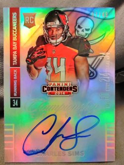 2014 Panini Contenders Charles Sims Championship Ticket Rookie Autograph