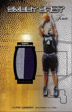 2001-02 Fleer Flair Sweet Shots Chris Webber JSY #ed 238/250