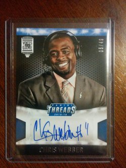2105-16 Panini Threads Chris Webber Voices Of The Game AU#05/49