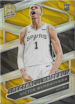 2023-24 Panini Spectra Spectracular Debut Gold Victor Wembanyama #ed 8/10