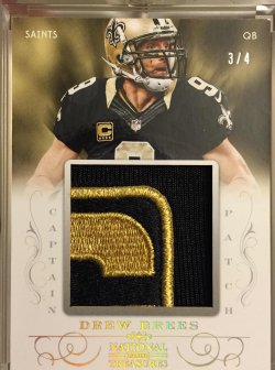 drew brees captain patch