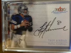 2000 Fleer autographics auto troy aikman
