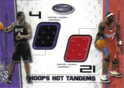 2001-02 Skybox Hoops Hot Prospects Hot Tandems Chris Webber / Darius Miles #ed 3/100