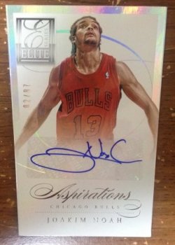 2012 Panini Elite Series Joakim Noah Aspirations Die Cut Auto /87