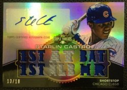 2012 Topps Triple Threads Starlin Castro Auto Jersey 13/18
