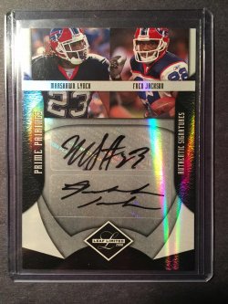 2008 Leaf Limited #PP-17 Marshawn Lynch & Fred Jackson "Prime Pairings Auto." (15/25)