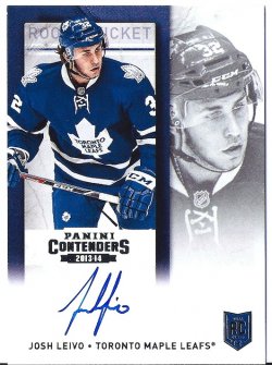 2013-14 Panini Contenders Rookie Autograph Josh Leivo