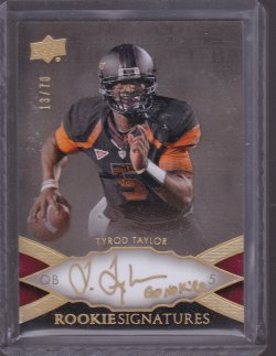    Tyrod Taylor 2011 UD Exquisite Collection RC AUTO /70 (with inscription)