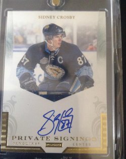 2011 Panini Private Signings Sidney Crosby blue jersey 