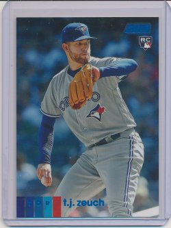    T.J. Zeuch 2020 Stadium Club Blue Foil RC /50