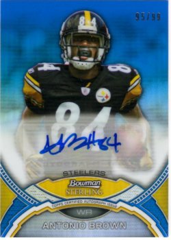 2011 Bowman Sterling Antonio Brown Blue Refractors Auto