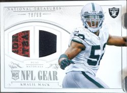 2014 Panini National Treasures Khalil Mack Rookie NFL Gear Dual Materials