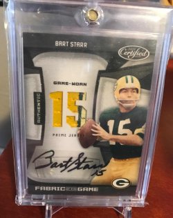 2009 Panini Certified Fabric of the Game Prime Jersey Auto Bart Starr