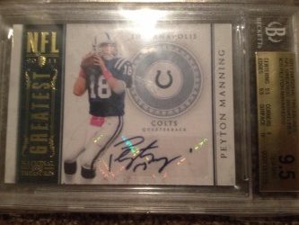 2012 Panini National Treasures Peyton Manning Auto NFL Greatest /10
