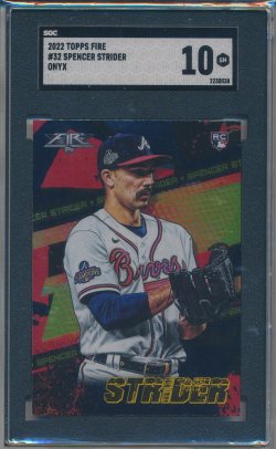    Spencer Strider 2022 Topps Fire Onyx RC SGC 10