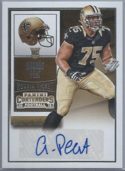 2015 Panini Contenders Andrus Peat Rookie Ticket