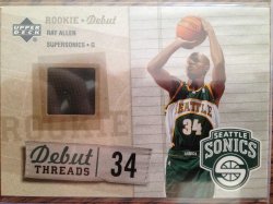 2005-2006 Upper Deck Rookie Debut Ray Allen [Debut Threads] #DT-RA