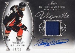 2022/23 Leaf In the Game Used Vignette Auto Relics Silver Sparkle Selanne