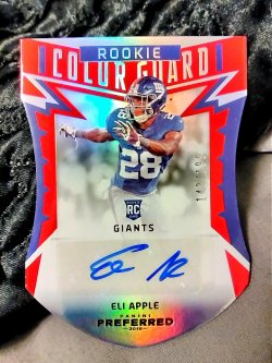 2016 Panini Preferred Eli Apple Rookie Color Guard Signature
