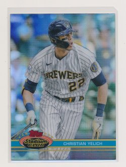    Christian Yelich 2021 Stadium Club Chrome 1991 Design Variation