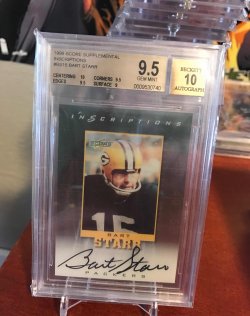 1999 Score Supplemental Inscriptions Bart Starr