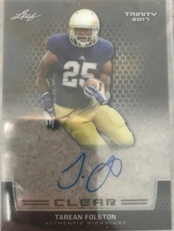 2017 Leaf Trinity Tarean Folston Clear CA-TF1
