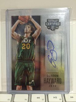 2014 Panini Totally Certified  Gordon Hayward Totally Certified Signatures