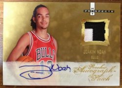 2007 Fleer Hot Prospects Joakim Noah Rookie Auto Patch /399