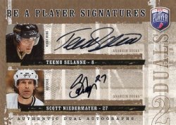 2006/07  Be A Player  Signatures Duals Selanne/Niedermayer