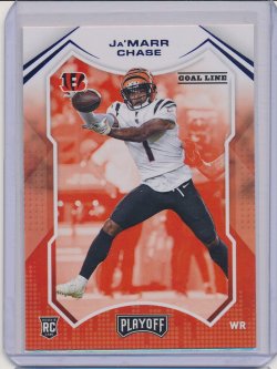    JaMarr Chase 2021 Panini Playoff Goal Line RC