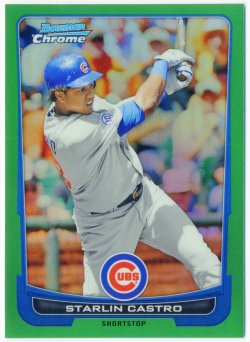 2012 Bowman Chrome Green Refractors Starlin Castro