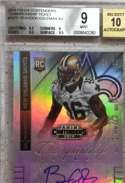 2014  Playoff Contenders Brandon Coleman Championship Ticket