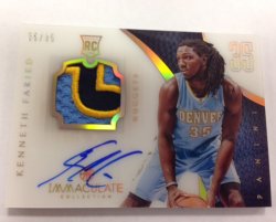 2012-13 Panini Immaculate Kenneth Faried RPA