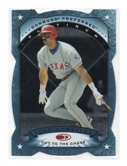 1997 Donruss Donruss Preferred Cut to the Chase Juan Gonzalez (Platinum)