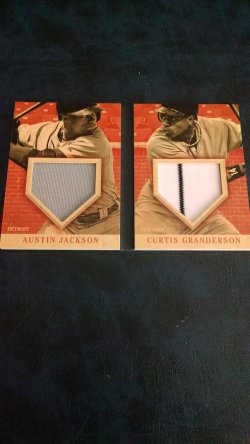 2013 Panini Americas pastime Austin Jackson Curtis Granderson booklet