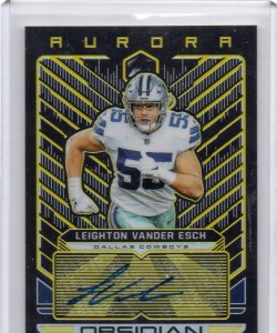 2019 Panini Obsidian Leighton Vanders Esch Aurora Autographs Yellow