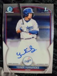 2023 Bowman Chrome Yeiner Fernandez Rookie Auto Base