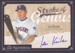 2008 UD Masterpieces Stroke of Genius Ian Kinsler