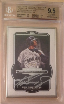 2013 Topps Museum Collection Ken Griffey, Jr. Silver Framed Auto /10