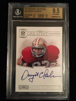 2012 Topps National Treasures Dwight Clark NFL Greatest Signature
