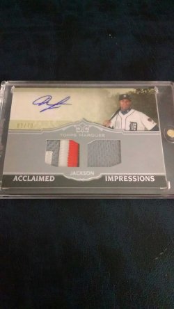 2011 Topps marquee Austin Jackson acclaimed impressions autograph