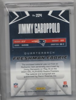 2014 Panini Certified Emerald 4/5 Jimmy Garoppolo