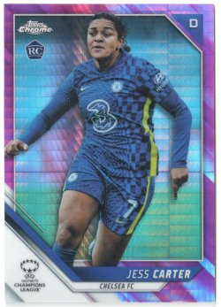 2021-22 Topps Chrome UEFA Womens Champions League Pink Prism Refractor Jess Carter