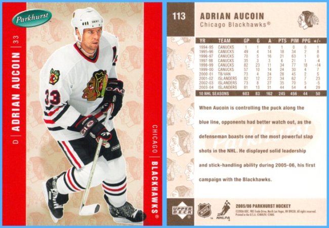 Adrian Aucoin | Hockey Card Database Wiki | Fandom