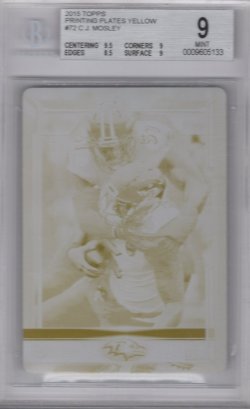    C.J. Mosley 2015 Topps Magenta Printing Plate